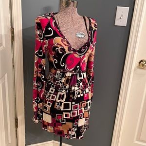 Cute paisley pattern mini dress or top M